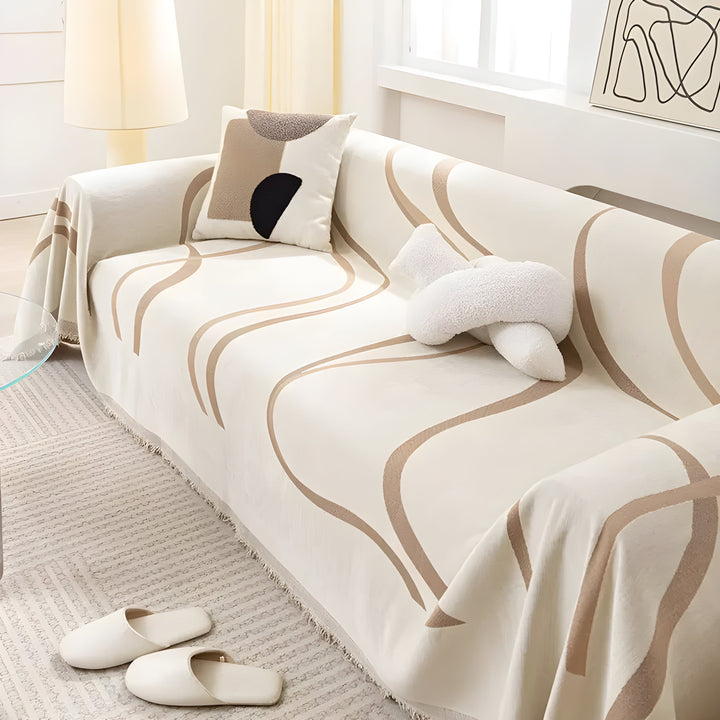 Reversible Bank Cover - LuxeFlip-Khaki-70.87 x 51.18 inches-Nora Luxe