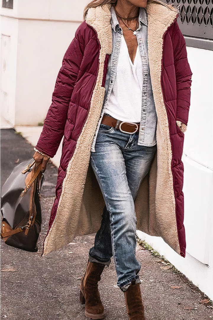 Reversible Parka - Nova-Bordeaux Red-S-Nora Luxe