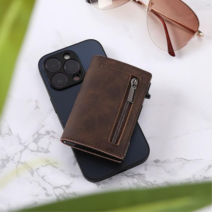 RFID-Protected Slim Wallet – CoreSlide-Black-Nora Luxe