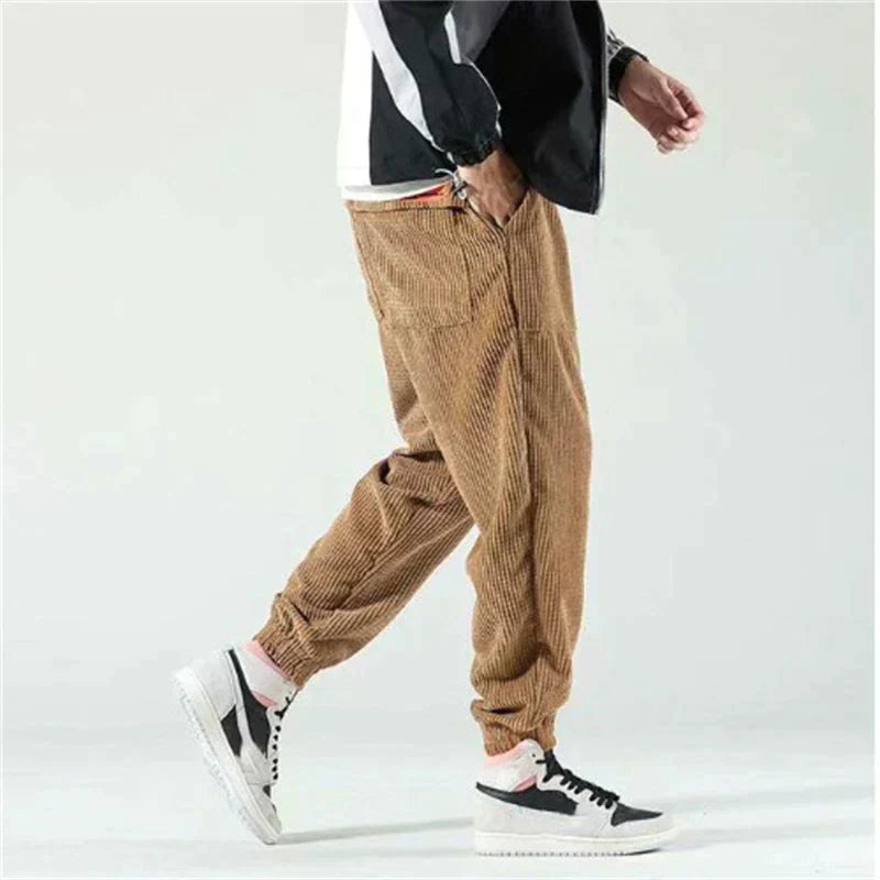 Ribbed Flannel Men's Trousers - Noah-Brown-XS-Nora Luxe
