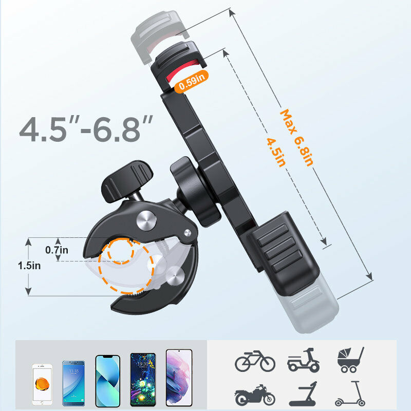 Robust Bike Smartphone Holder - SecureGrip-Nora Luxe