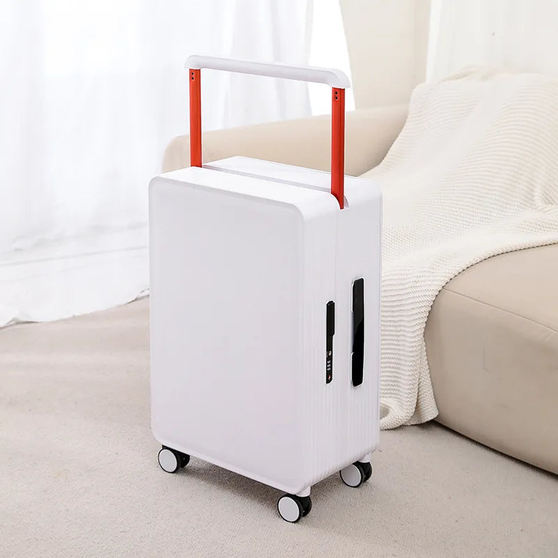 Robust PP hard shell suitcase – Dublin-White-S (42 L)-Nora Luxe