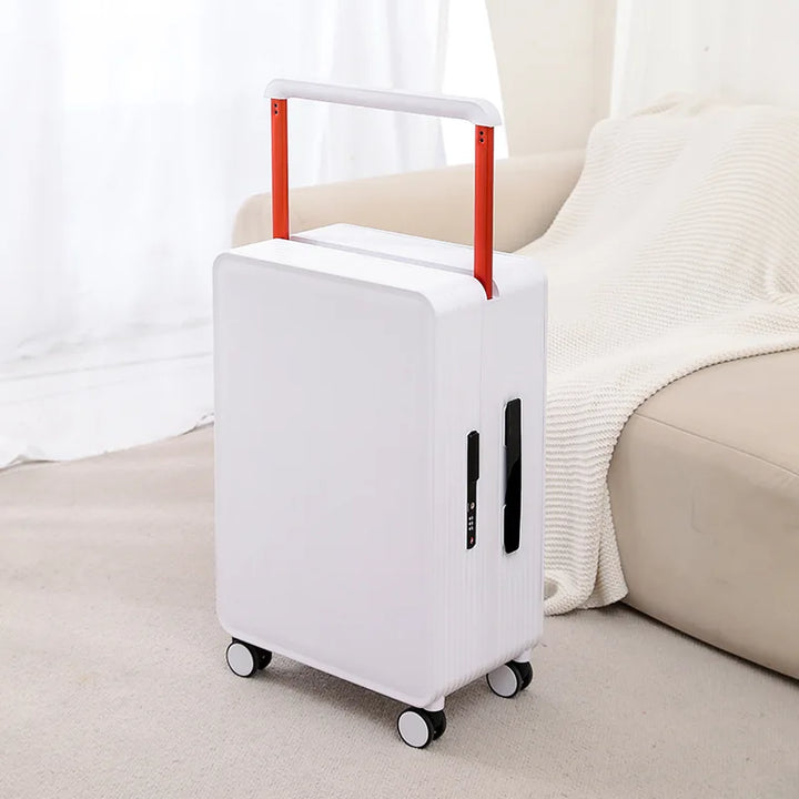 Robust PP hard shell suitcase – Dublin-White-S (42 L)-Nora Luxe