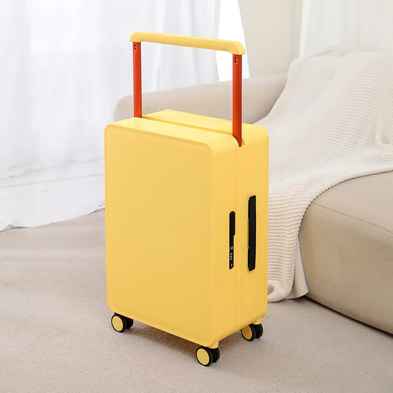 Robust PP hard shell suitcase – Dublin-Yellow-S (42 L)-Nora Luxe