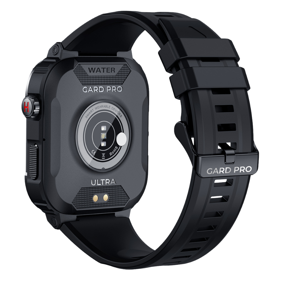 Robust Smartwatch for Men - IronPulse X1-Black-Nora Luxe