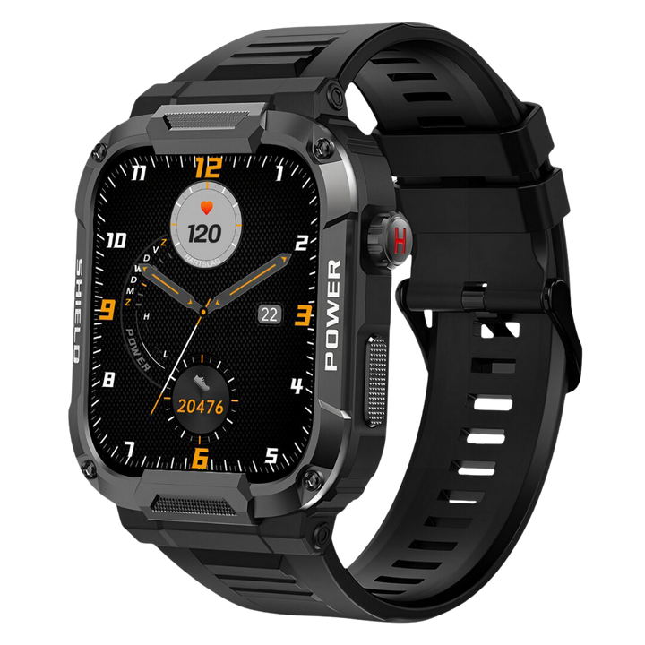 Robust Smartwatch for Men - IronPulse X1-Black-Nora Luxe