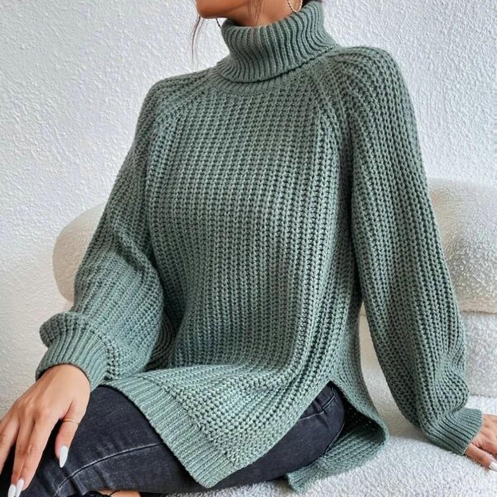 Roll-neck jumper for women - Velmora-Green-S-Nora Luxe