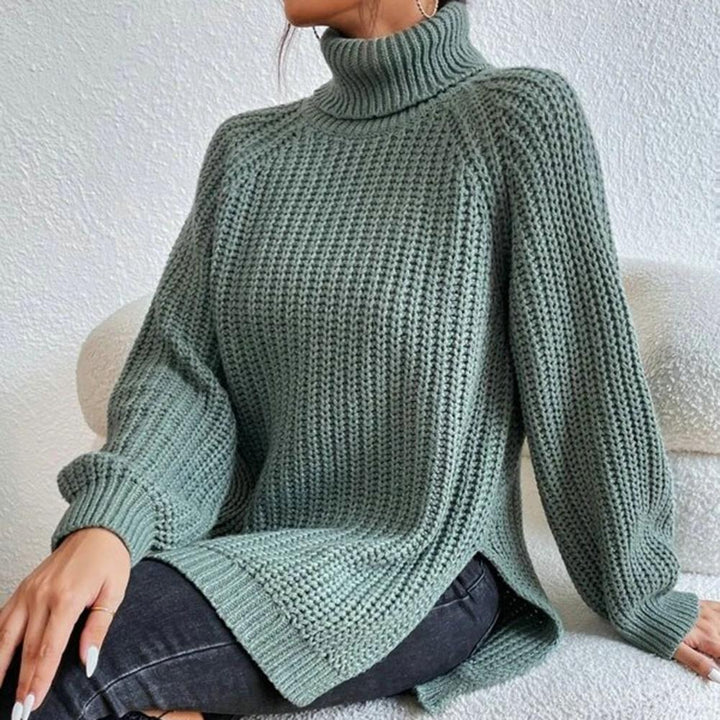 Roll-neck jumper for women - Velmora-Green-S-Nora Luxe