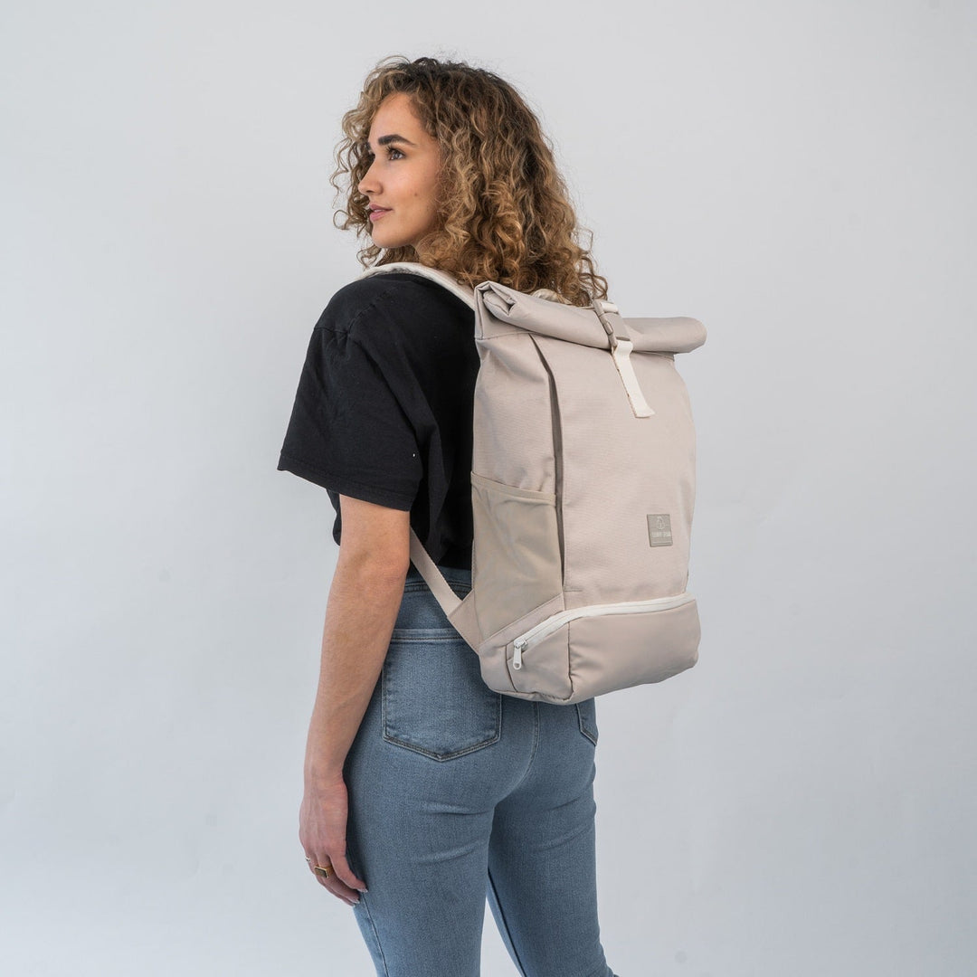 Rolltop Backpack – UrbanFlow-Black-Nora Luxe