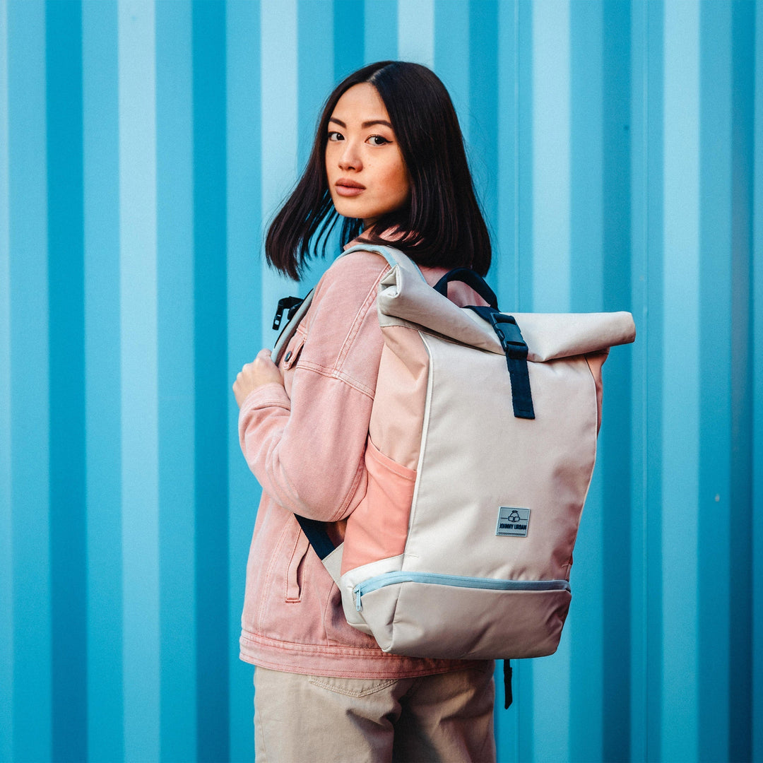 Rolltop Backpack – UrbanFlow-Black-Nora Luxe