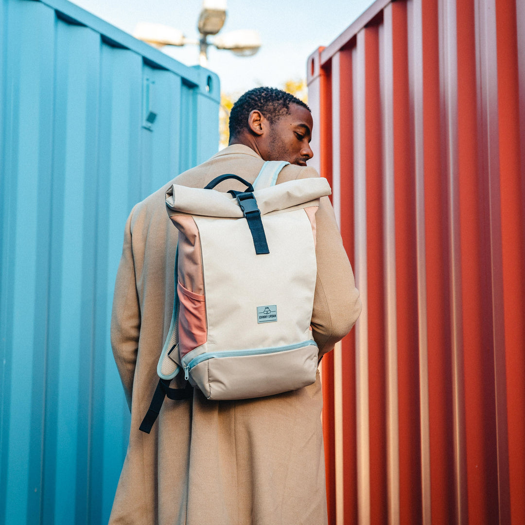 Rolltop Backpack – UrbanFlow-Black-Nora Luxe