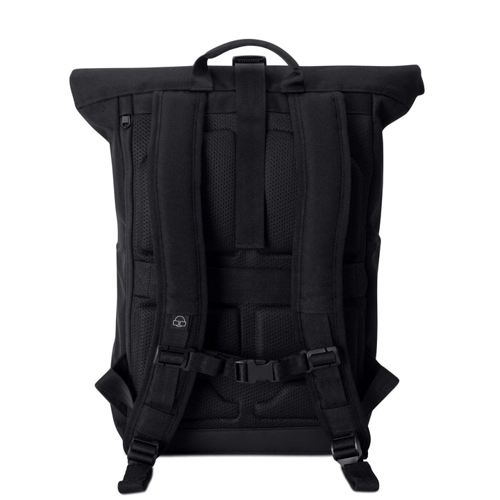 Rolltop Backpack – UrbanFlow-Black-Nora Luxe