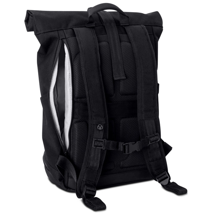 Rolltop Backpack – UrbanFlow-Black-Nora Luxe