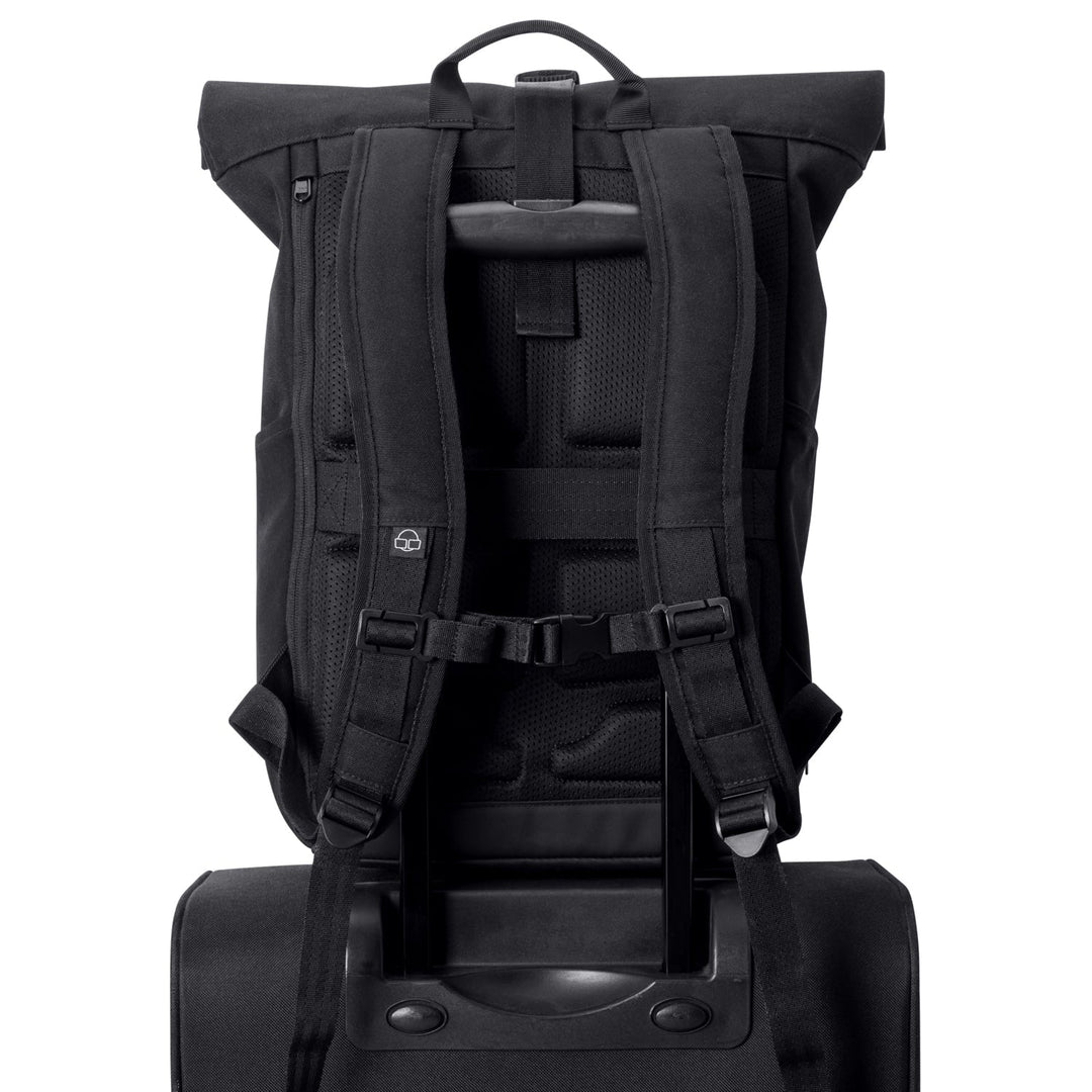 Rolltop Backpack – UrbanFlow-Black-Nora Luxe