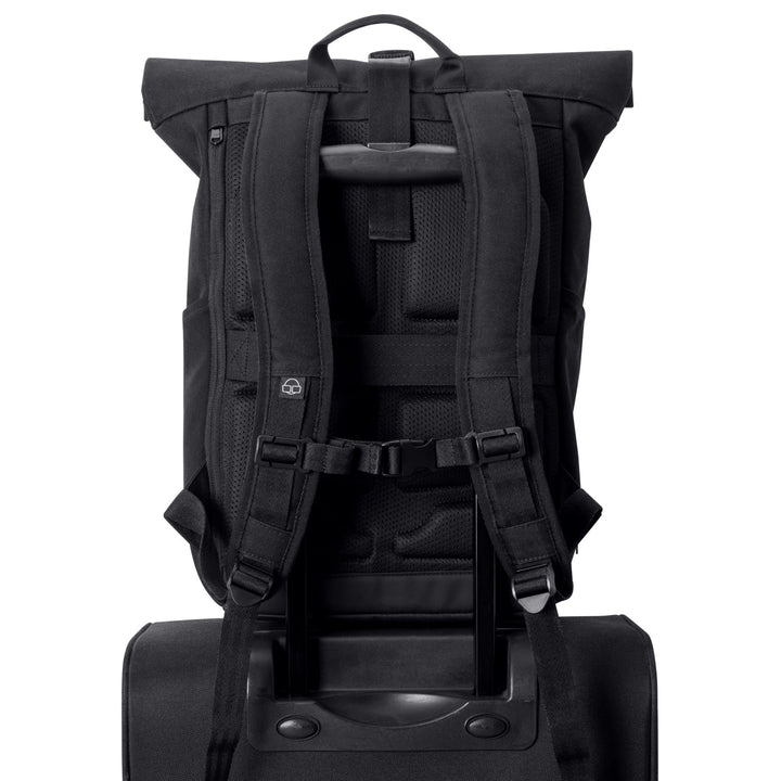 Rolltop Backpack – UrbanFlow-Black-Nora Luxe