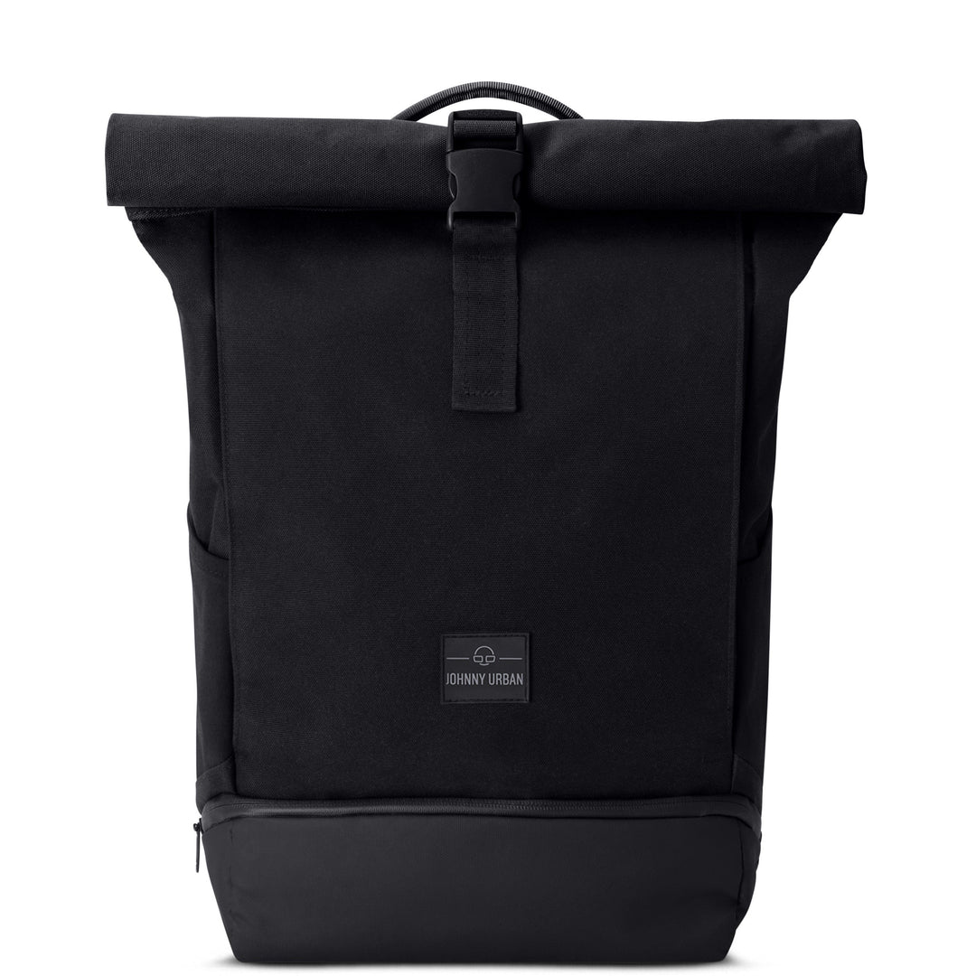 Rolltop Backpack – UrbanFlow-Black-Nora Luxe