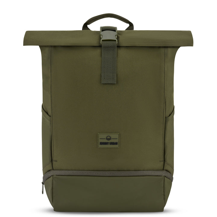 Rolltop Backpack – UrbanFlow-Dark green-Nora Luxe