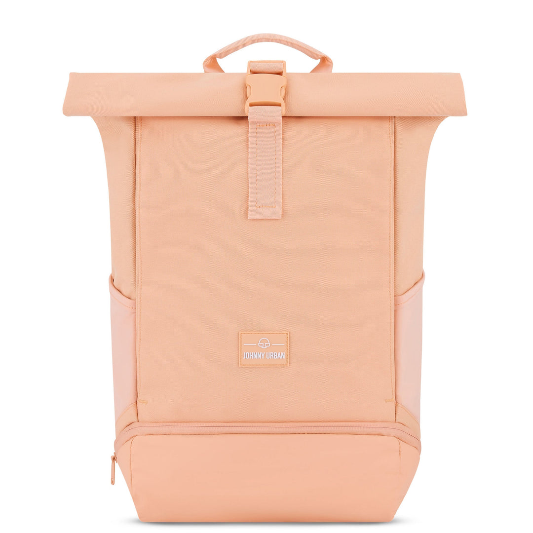 Rolltop Backpack – UrbanFlow-Peach-Nora Luxe