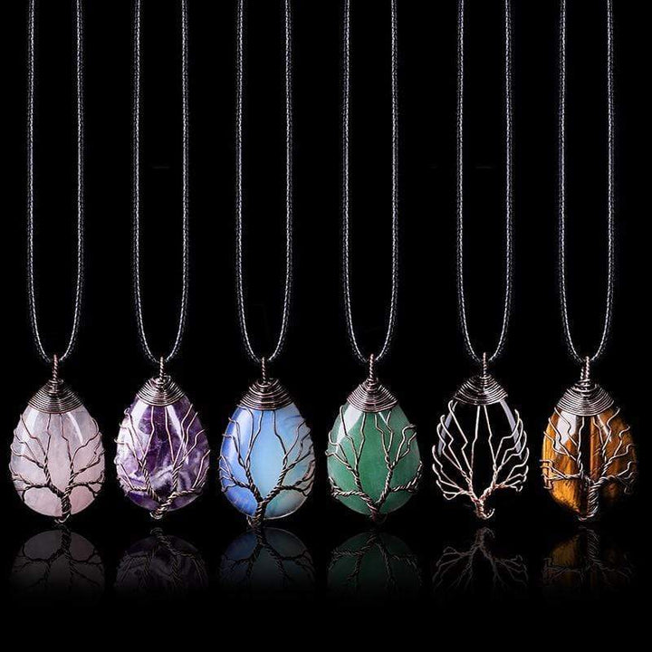 Rose Quartz Drop Necklace - Amelisse-Nora Luxe