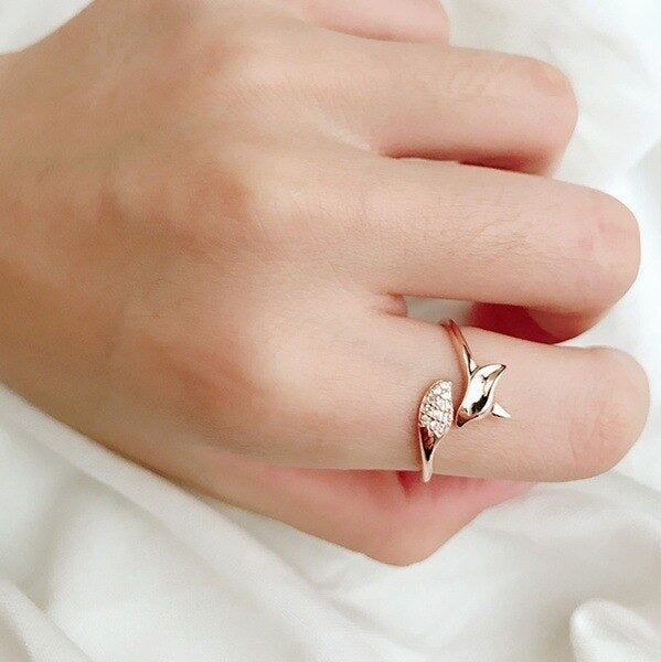 Rosé Silver Fox Ring - Finn (1+1 FREE)-5-Nora Luxe