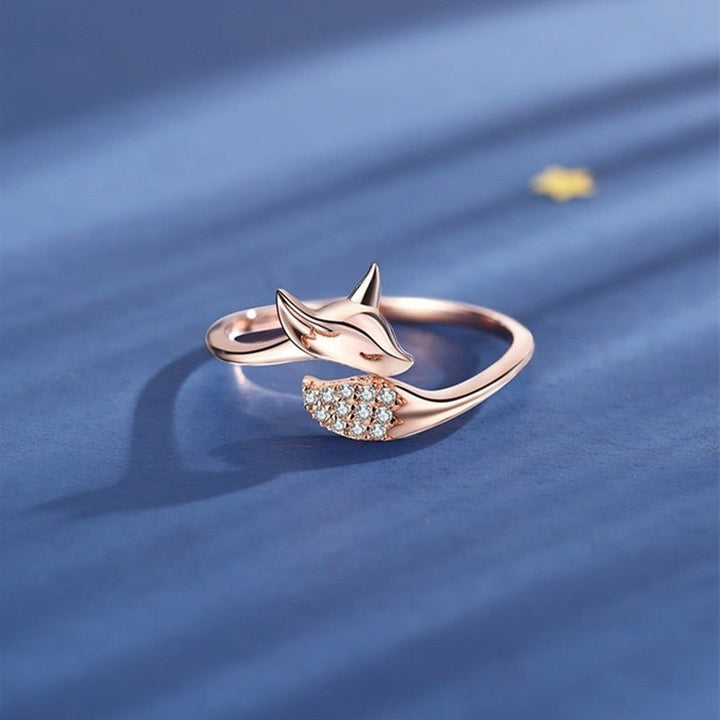 Rosé Silver Fox Ring - Finn (1+1 FREE)-5-Nora Luxe