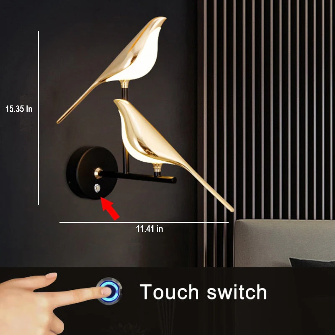 Rotating LED Wall Lamp - LuminaBird-1 Head-White Light-Nora Luxe