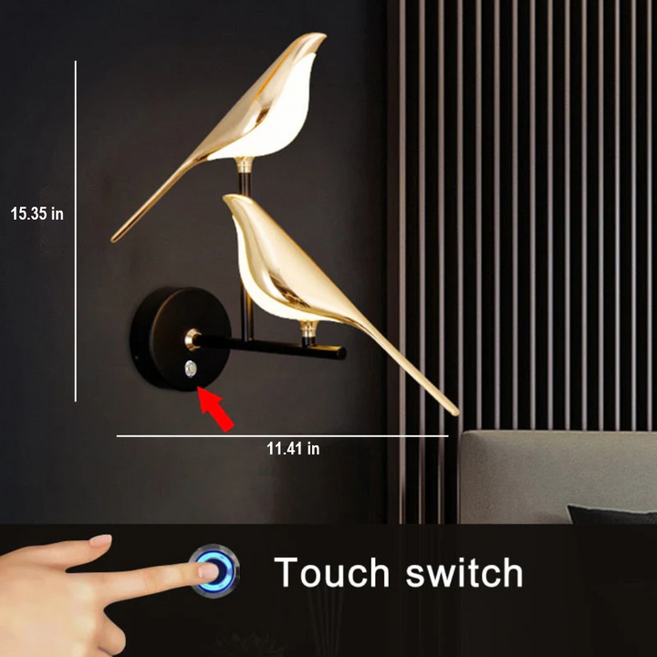 Rotating LED Wall Lamp - LuminaBird-1 Head-White Light-Nora Luxe