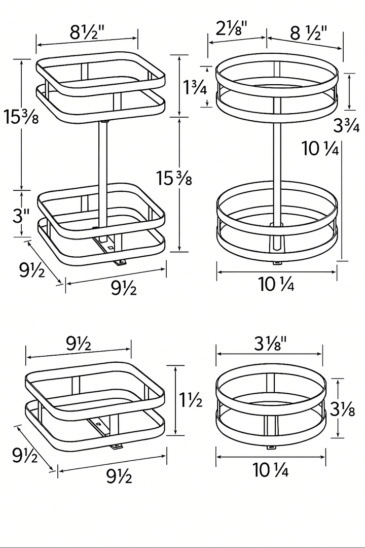 Rotating Storage Rack - TwistRack 360°-Round-1 Layer-Nora Luxe