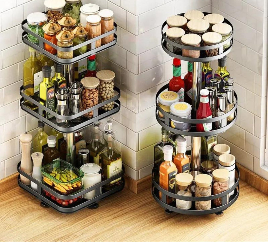 Rotating Storage Rack - TwistRack 360°-Round-1 Layer-Nora Luxe