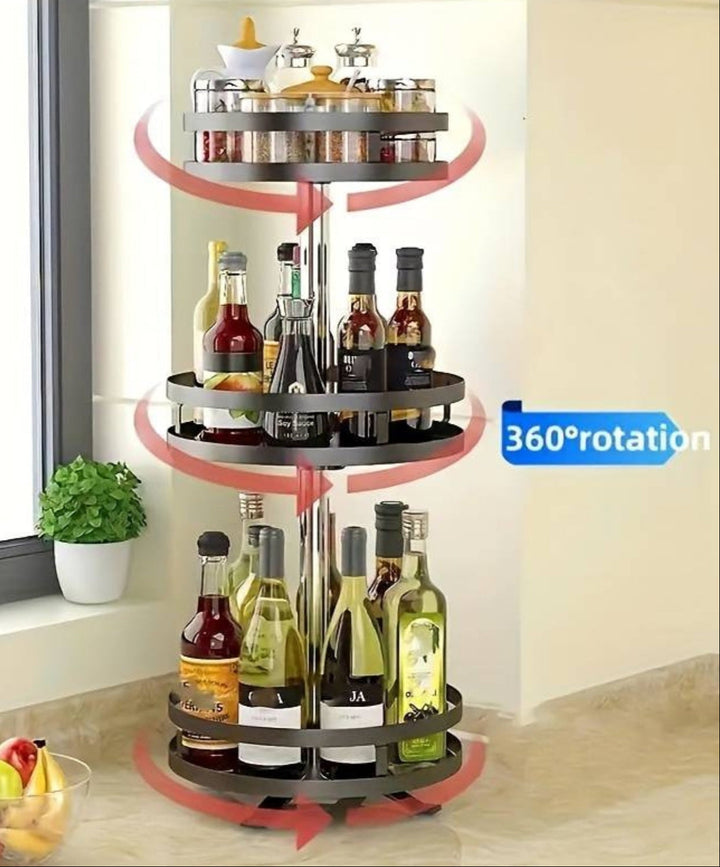 Rotating Storage Rack - TwistRack 360°-Round-1 Layer-Nora Luxe