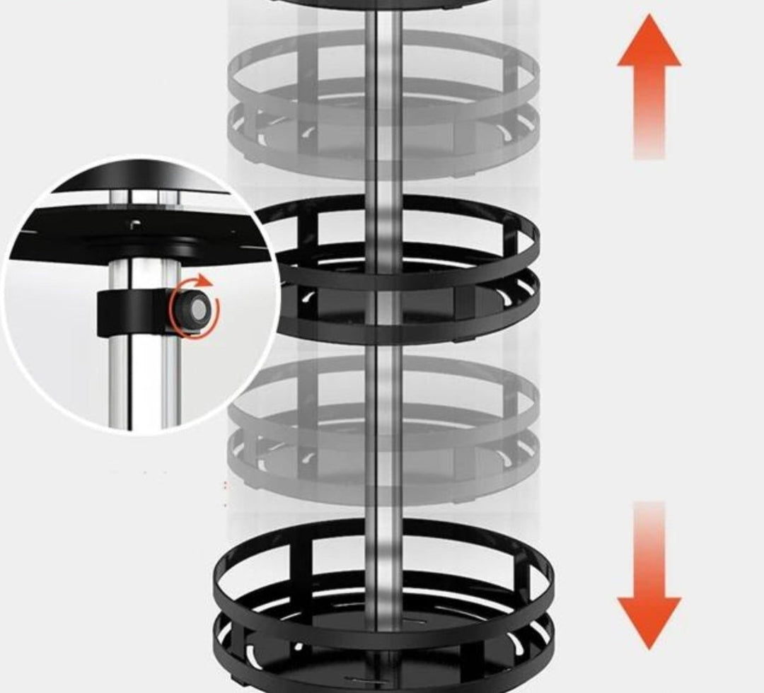 Rotating Storage Rack - TwistRack 360°-Round-1 Layer-Nora Luxe