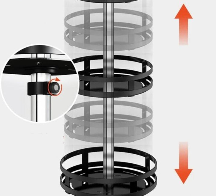 Rotating Storage Rack - TwistRack 360°-Round-1 Layer-Nora Luxe