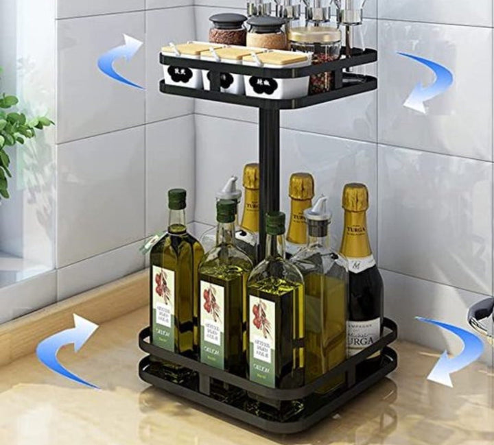 Rotating Storage Rack - TwistRack 360°-Round-1 Layer-Nora Luxe