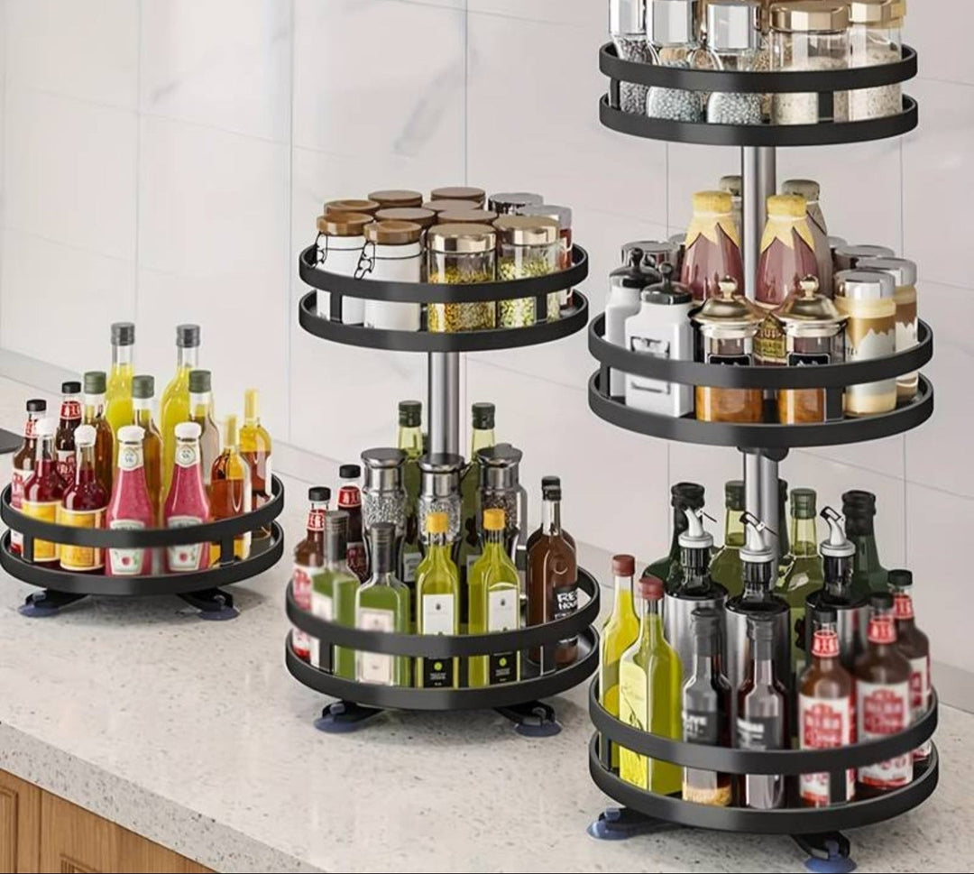 Rotating Storage Rack - TwistRack 360°-Round-1 Layer-Nora Luxe