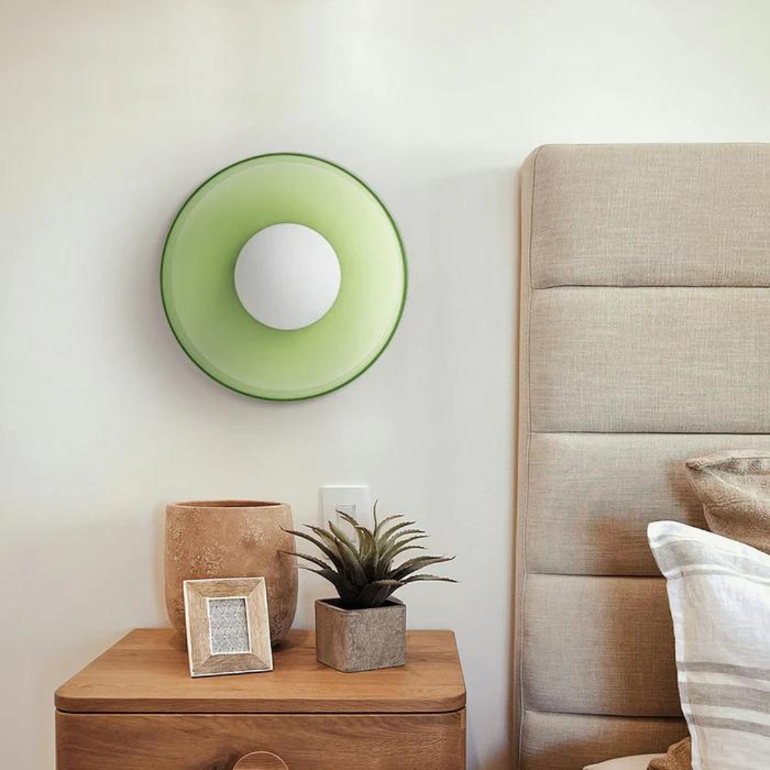 Round Ceiling Lamp with Stylish Functionality - LumiSphere-D9.82*H5.91 inches-Orange-Nora Luxe
