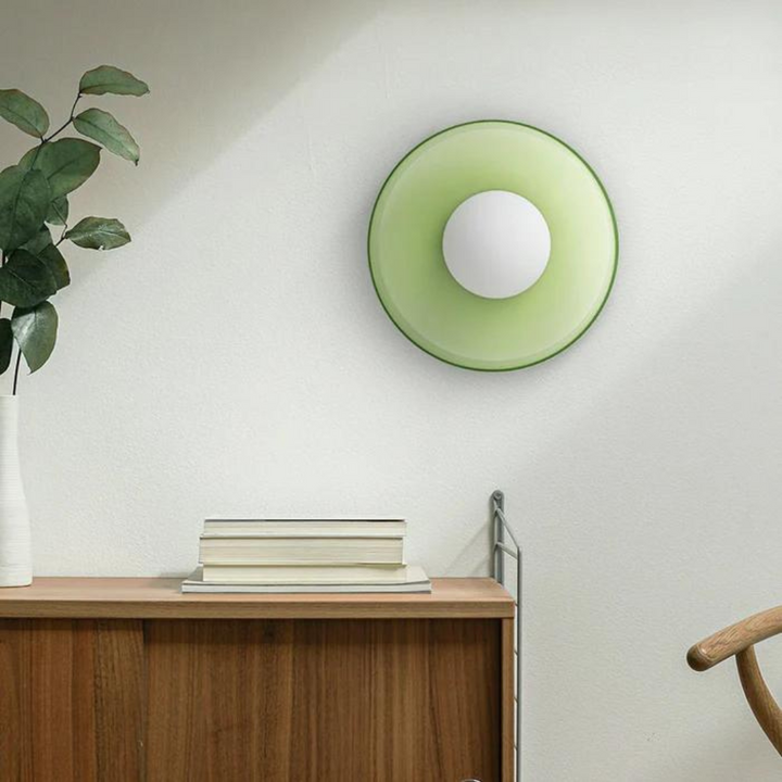 Round Ceiling Lamp with Stylish Functionality - LumiSphere-D9.82*H5.91 inches-Orange-Nora Luxe
