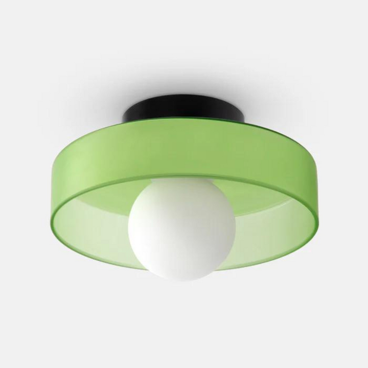 Round Ceiling Lamp with Stylish Functionality - LumiSphere-D9.82*H5.91 inches-Orange-Nora Luxe