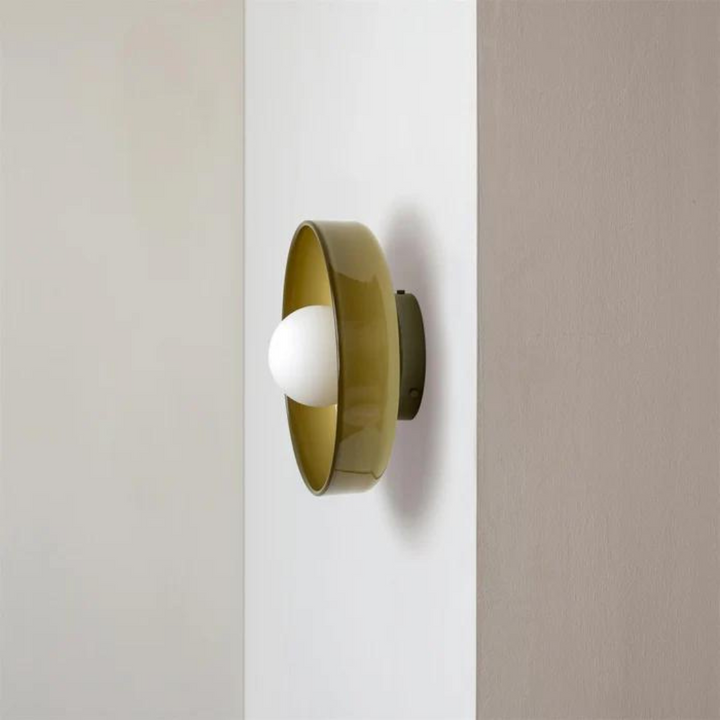 Round Ceiling Lamp with Stylish Functionality - LumiSphere-D9.82*H5.91 inches-Orange-Nora Luxe