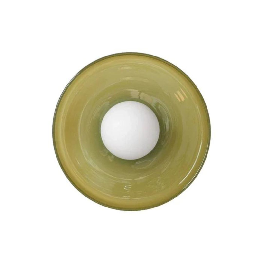 Round Ceiling Lamp with Stylish Functionality - LumiSphere-D9.82*H5.91 inches-Orange-Nora Luxe