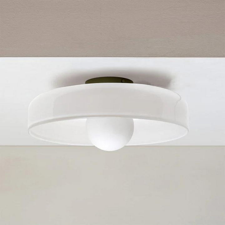 Round Ceiling Lamp with Stylish Functionality - LumiSphere-D9.82*H5.91 inches-Orange-Nora Luxe