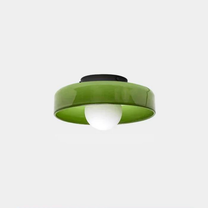 Round Ceiling Lamp with Stylish Functionality - LumiSphere-D9.82*H5.91 inches-Orange-Nora Luxe