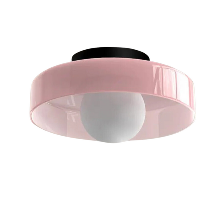 Round Ceiling Lamp with Stylish Functionality - LumiSphere-D9.82*H5.91 inches-Pink-Nora Luxe
