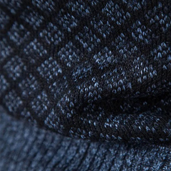 Runia - Knitted Cardigan for Men-Blue-gray-S-Nora Luxe