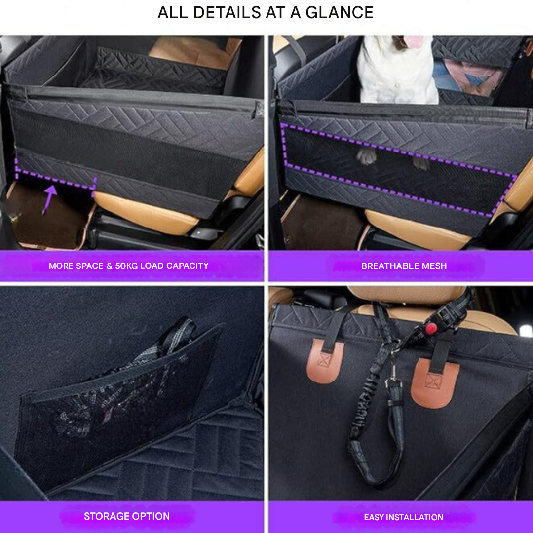 Safety mat for your dog in the car - PupProtector Plus-Gray-Nora Luxe