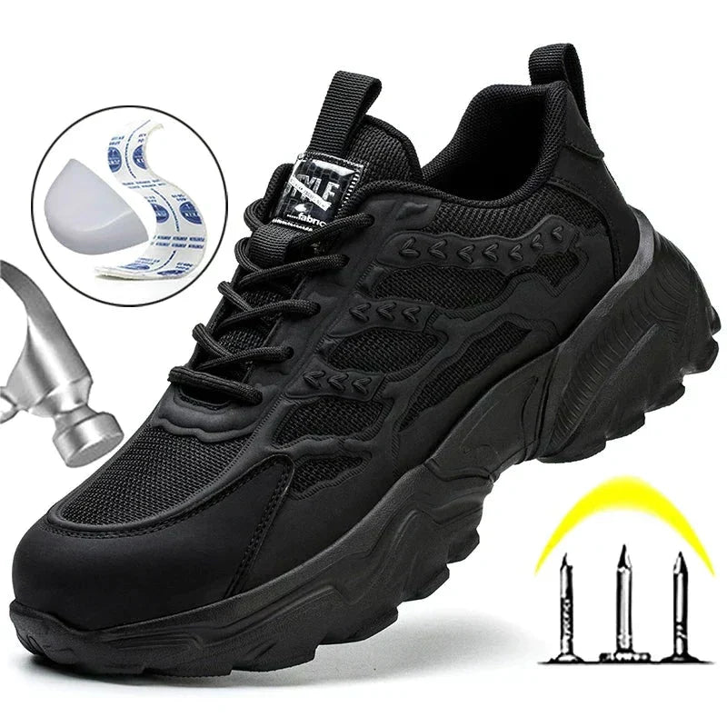 Safety Shoes for Men - TitanGuard-White-5.0-Nora Luxe
