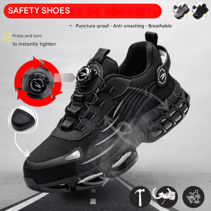 Safety Shoes with Steel Toe - ProGuard-Black-4.0-Nora Luxe