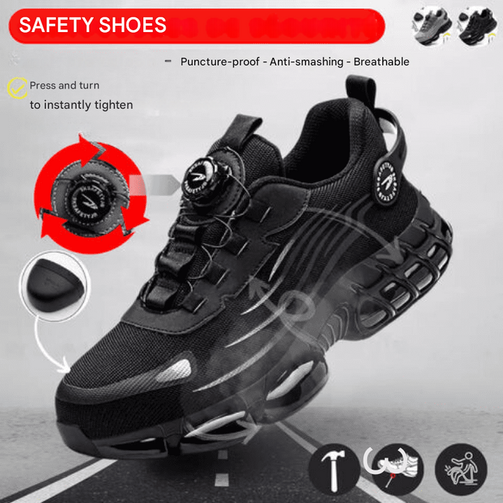 Safety Shoes with Steel Toe - ProGuard-Black-4.0-Nora Luxe