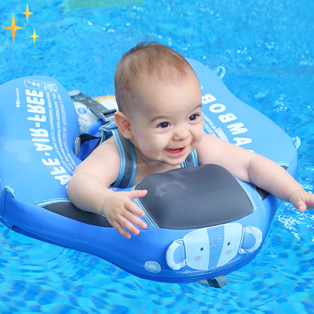 Safety Swim Ring for Toddlers - AquaSafe-FREE Sunshade-Green-Nora Luxe