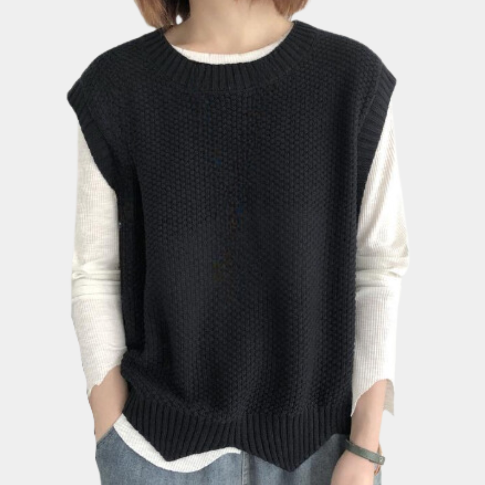 Sala - Hip Knitted Cardigan for Women-Black-XS-Nora Luxe