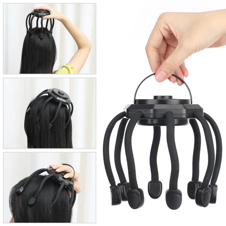 Scalp Massager - RelaxSphere-Black-Nora Luxe